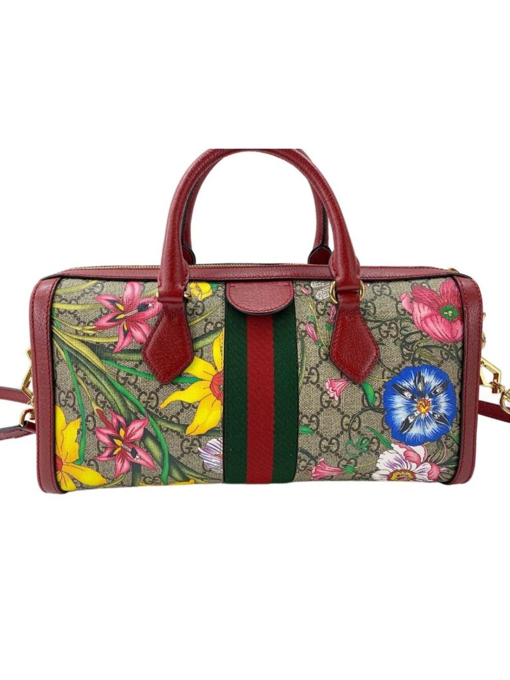 Gucci Handbag Leather 2-Way Ophidia GG Flora